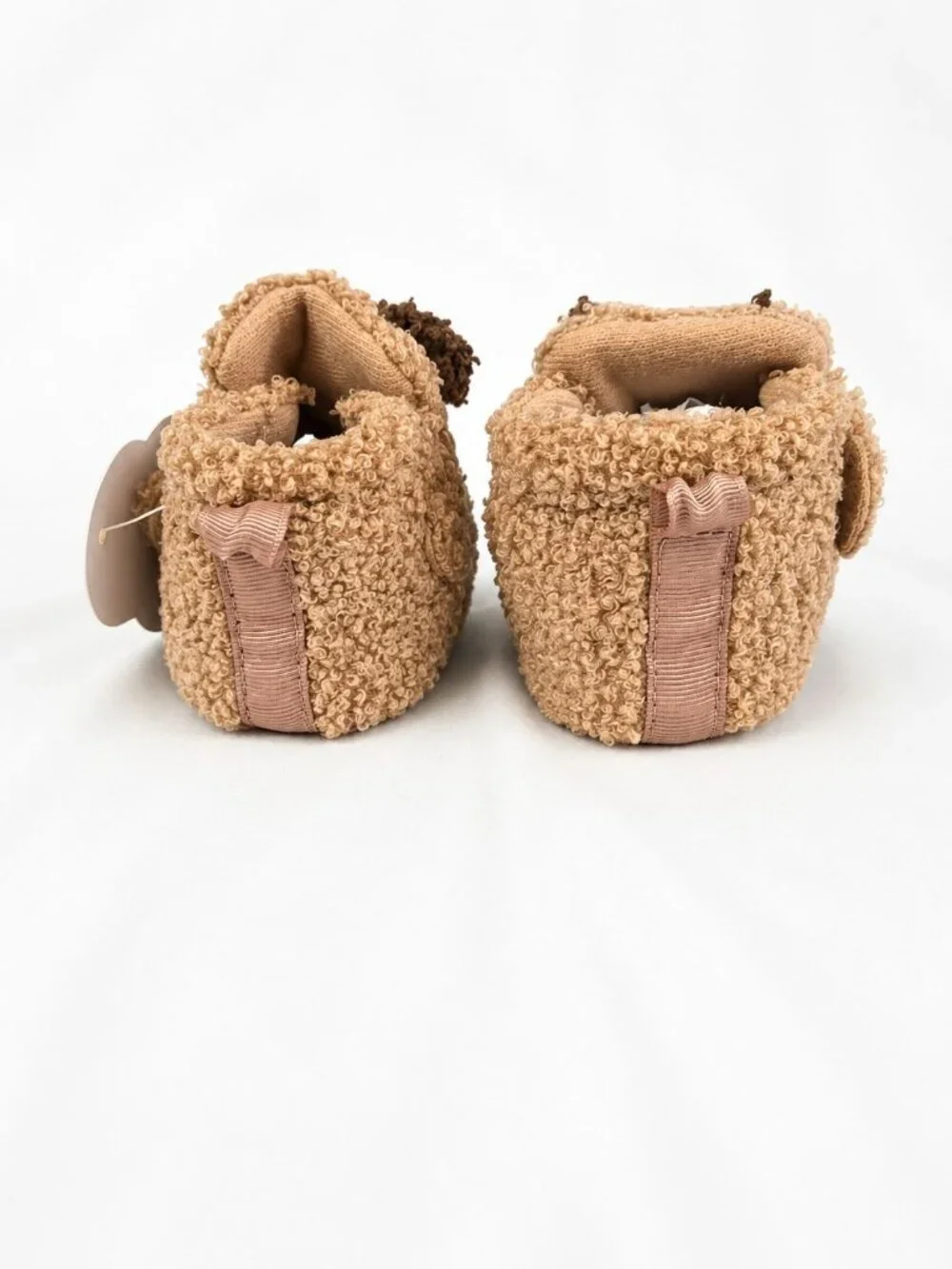 Infants Fuzzy Brown Puppy Slippers Size 3 NWT Wonder Nation